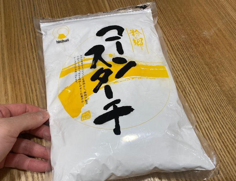 育毛『粉シャンプー』材料：コーンスターチ