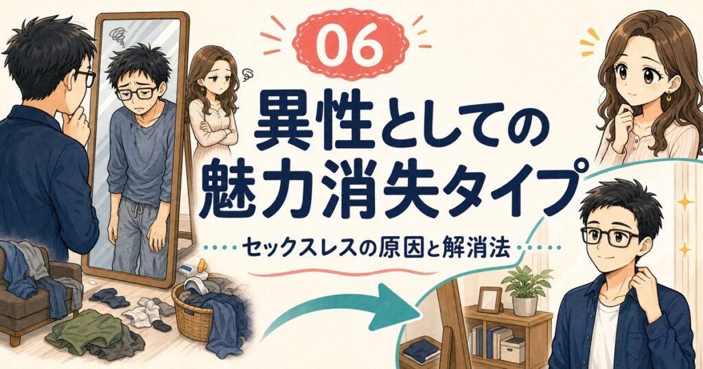 06【異性としての魅力消失タイプ】セックスレスの原因と解消法