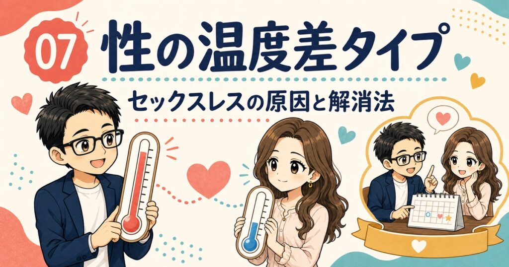 07【性の温度差タイプ】セックスレスの原因と解消法