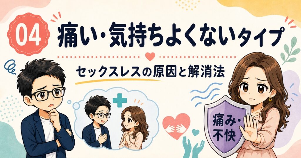 04【痛い・気持ちよくないタイプ】セックスレスの原因と解消法