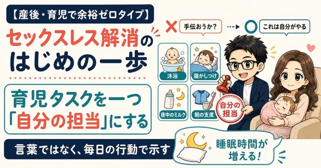 【産後・育児で余裕ゼロタイプ】セックスレス解消のはじめの一歩