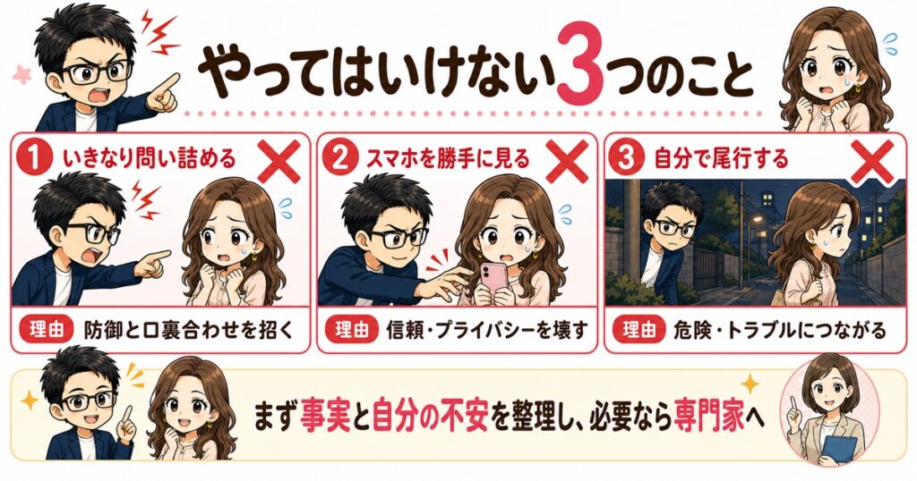 やってはいけない3つのこと