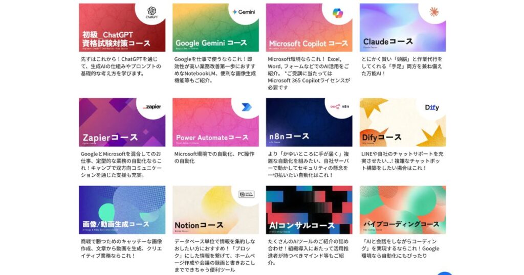 ホリエモンAI学校で準備されている。240を超えるカリキュラム